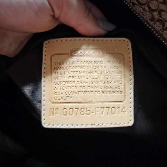 Vintage Coach Y2K Hamptons Large Travel Tote Bag Purse in Signature Jacquard - Picture 13 of 13